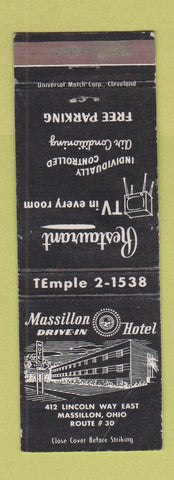 Matchbook Cover - Massillon Drive In Hotel Massillon OH WEAR