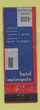Matchbook Cover - Hotel Metropole Cincinnati OH WEAR