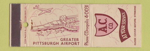 Matchbook Cover - AC Service Pittsburgh PA Airport