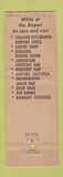 Matchbook Cover - AC Service Pittsburgh PA Airport