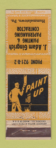 Matchbook Cover - Adam Gingrich Painting Contractor Hummelstown PA ADVANCE WEAR