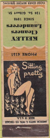Matchbook Cover - Kelley Cleaners Launderers NO TOWN POOR
