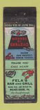 Matchbook Cover - Fela's Bar Grill Wilkes Barre PA WEAR