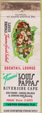 Matchbook Cover - Louis Pappas Cafe Tarpon Springs FL WORN
