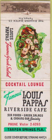Matchbook Cover - Louis Pappas Cafe Tarpon Springs FL WORN