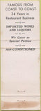 Matchbook Cover - Louis Pappas Cafe Tarpon Springs FL WORN