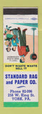 Matchbook Cover - Standard Rag and Paper York PA
