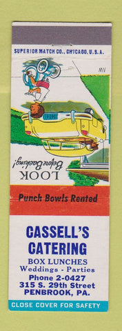 Matchbook Cover - Cassell's Catering Penbrook PA
