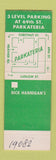 Matchbook Cover - Dick Hannigan's Restaurant Upper Darby PA
