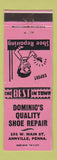 Matchbook Cover - Dominic's Shoe Repair Annville PA