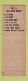 Matchbook Cover - Home Restaurant Ted Mar Hotel Erie Cambridge Springs PA