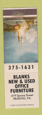 Matchbook Cover - Blanks Office Furniture Reading PA WEAR