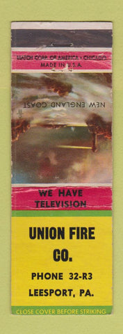 Matchbook Cover - Union Fire Leesport PA WORN
