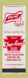 Matchbook Cover - Shur Fresh Grocery Foods Robesonia PA