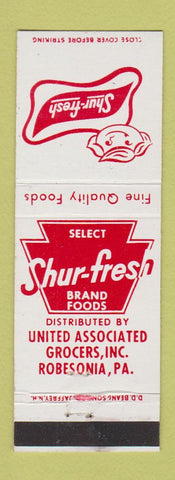 Matchbook Cover - Shur Fresh Grocery Foods Robesonia PA