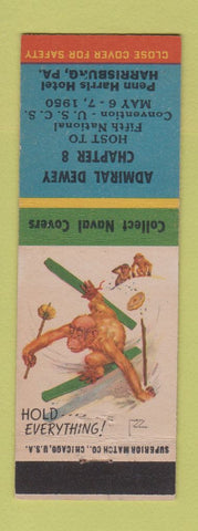 Matchbook Cover Admiral Dewey Chapter 8 Convention Harrisburg PA match collector