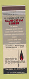 Matchbook Cover - Berks Products Concrete Reading PA