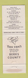 Matchbook Cover - Berks Products Concrete Reading PA