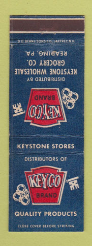 Matchbook Cover - Keyco Brand Products Grocery Reading PA WEAR