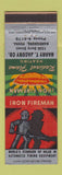 Matchbook Cover - Iron Fireman Heating Harry Jacoby Harrisburg PA robot