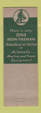 Matchbook Cover - Iron Fireman Heating Harry Jacoby Harrisburg PA robot