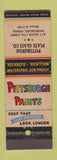 Matchbook Cover - Pittsburgh Paints Plate Glass Harrisburg PA