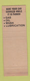 Matchbook Cover - Casey Garage parking Scranton PA