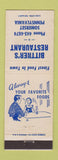 Matchbook Cover - Bittner's Restaurant Somerset PA WEAR