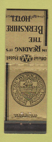 Matchbook Cover - Berkshire Hotel Reading PA WEAR