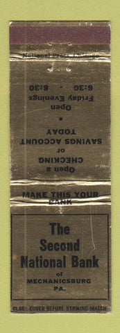 Matchbook Cover - Second National Bank Mechanicsburg PA WEAR