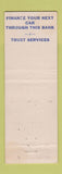 Matchbook Cover - Second National Bank Mechanicsburg PA WEAR