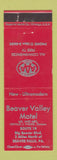 Matchbook Cover - Beaver Valley Motel Beaver Falls PA RED