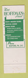 Matchbook Cover - New Hoffman Hotel Bedford PA WEAR