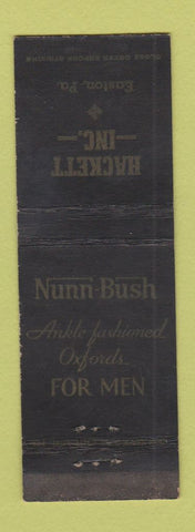 Matchbook Cover - Nunn Bush Men's Shoes Hackett Inc Easton PA