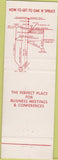 Matchbook Cover - Oak N Spruce Resort Lodge South Lee MA red