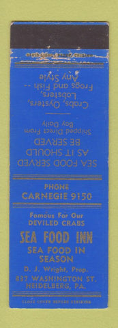 Matchbook Cover - Sea Food Inn Heidelberg PA WEAR