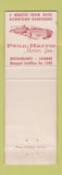 Matchbook Cover - Penn Harris Hotel Harrisburg PA WEAR