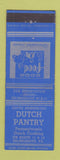 Matchbook Cover - Dutch Pantry Selinsgrove PA