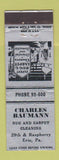 Matchbook Cover - Charles Baumann Rug Carpet Cleaning Erie PA