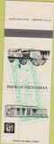 Matchbook Cover - Bank of Menasha WI