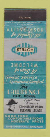 Matchbook Cover - Lawrence Hotel Erie PA WEAR