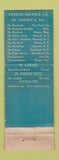 Matchbook Cover - Lawrence Hotel Erie PA WEAR