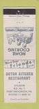 Matchbook Cover - Dutch Kitchen Restaurant Port Trevorton PA