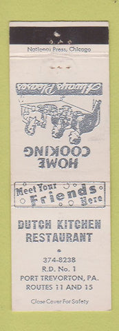 Matchbook Cover - Dutch Kitchen Restaurant Port Trevorton PA