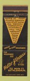 Matchbook Cover - Walter Knauss Insurance Bethlehem PA