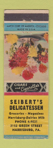 Matchbook Cover - Seibert's Deli Harrisburg PA WORN
