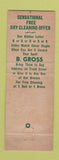 Matchbook Cover - B Gross Cleaner Tailor Drexel Hill Media PA