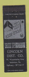 Matchbook Cover - Lincoln Liquor Distributor Mohnton PA