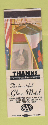 Matchbook Cover - Glass Motel Erie PA