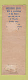 Matchbook Cover - Hotel Humes Mercer PA WEAR